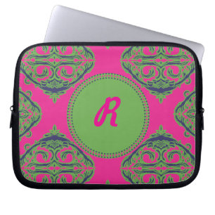 Funda Para Portátil Damasco rosado de muy buen gusto