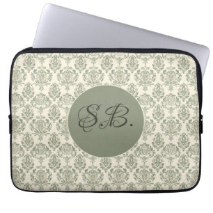Funda Para Portátil Damasco verde
