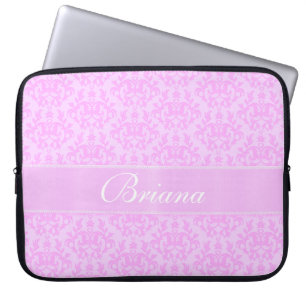 Funda Para Portátil Damask Kangaroo Paw nombró funda del portátil lila