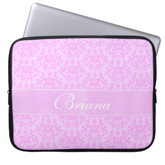 Funda Para Portátil Damask Kangaroo Paw nombró funda del portátil lila