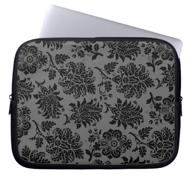 Funda para portátil Damask negra (Frente)