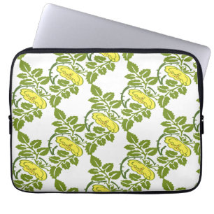 Funda Para Portátil Dámpara de fondo de pared de mariposa floral vinta