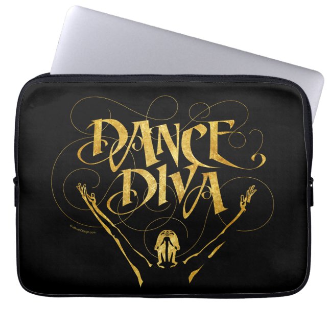 Funda Para Portátil Dance Diva (oro) (Frente)