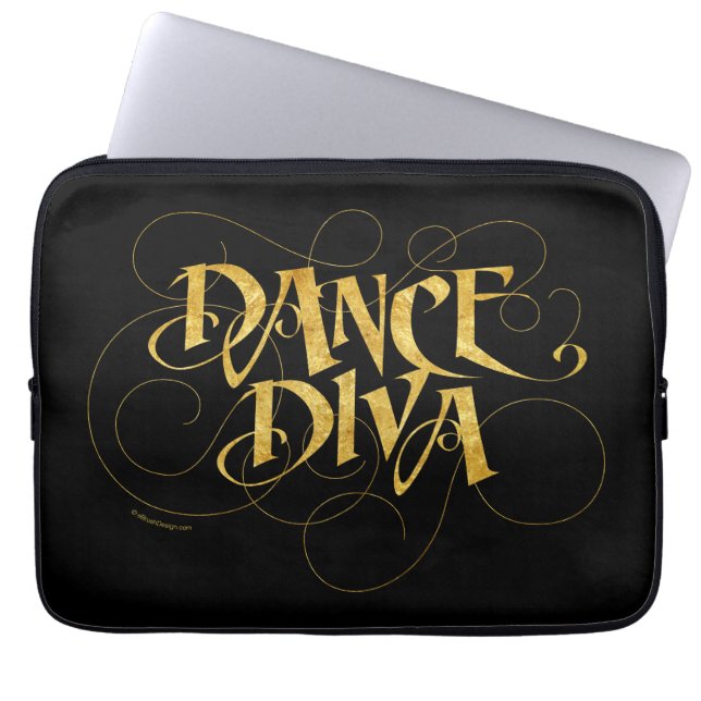 Funda Para Portátil Dance Diva (oro) (Frente)