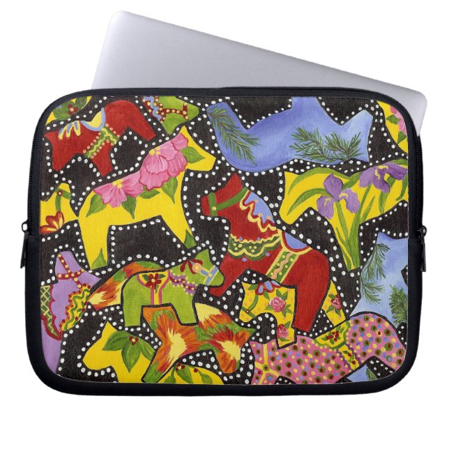 Funda Para Portátil Dancing Dala Caballos Electronics Sleeve (Frente)