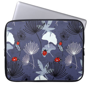 Funda Para Portátil Dandelion Ginkgo: Dibujo a mano abstracta