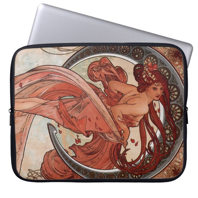 Funda Para Portátil "Danza " de Alfonso Mucha (Frente)