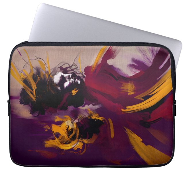 Funda Para Portátil Danza de la Mente – Figura Abstracta Expresiva (Frente)