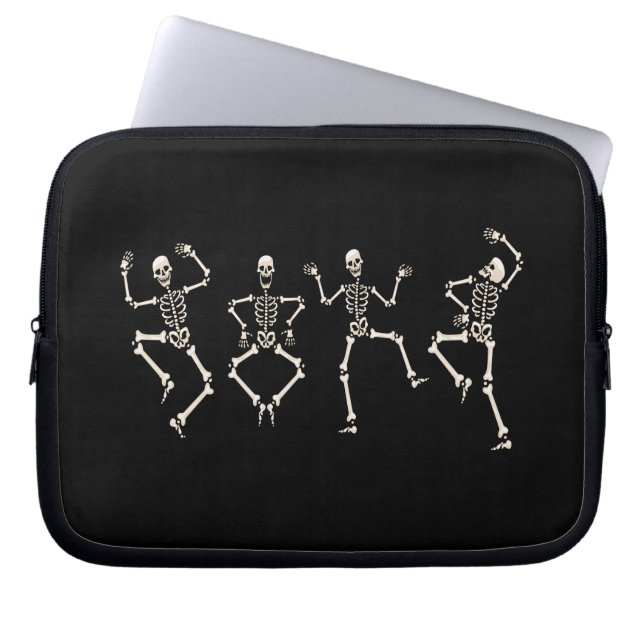 Funda Para Portátil Danza divertida de enamorados de Halloween con esq (Frente)