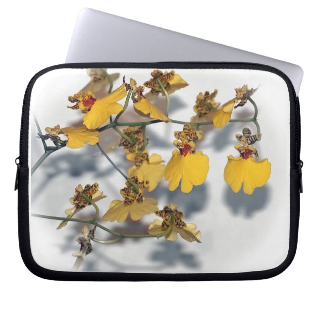 Funda Para Portátil Danzante Dama Amarillo Oncidium Orchids (Frente)