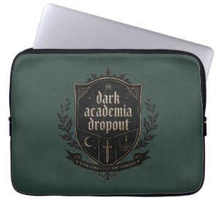 Funda Para Portátil Dark Academia Dropout — Gothic Crest Heraldic Art