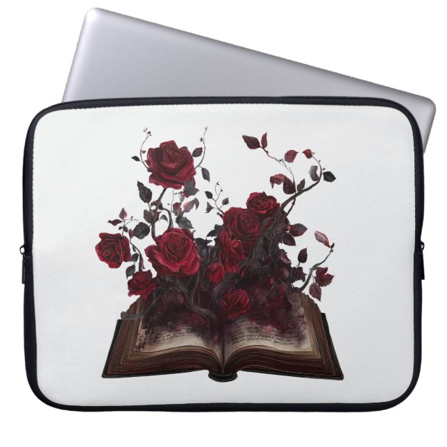 Funda Para Portátil Dark Academia Floral Bookish Style (Frente)