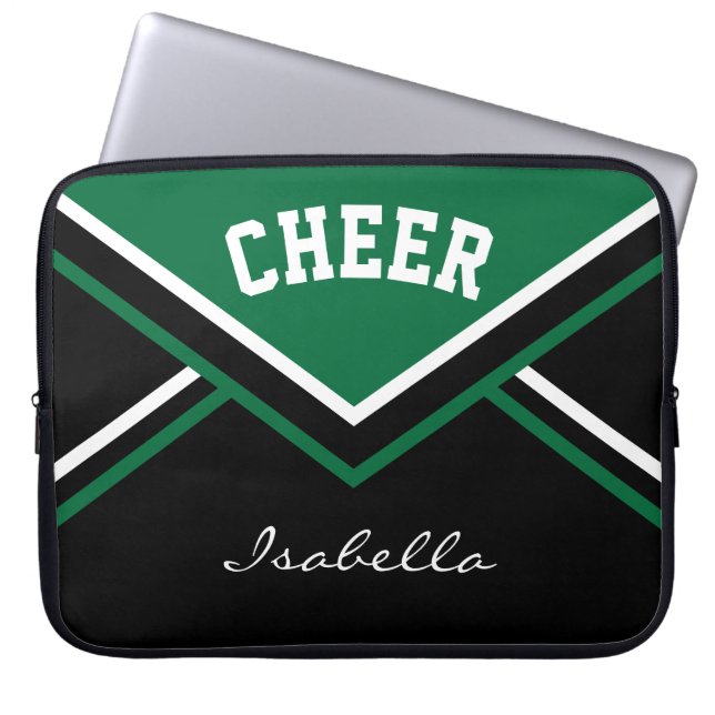 Funda Para Portátil Dark Green Cheerleader Cheer (Frente)