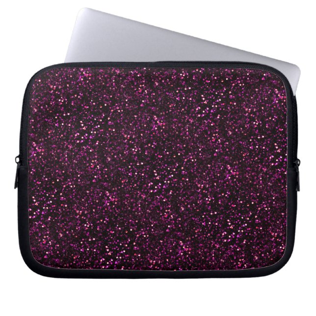 Funda Para Portátil Dark Pink Posh Glitter (Frente)