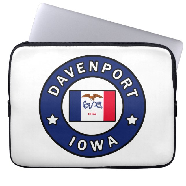 Funda Para Portátil Davenport Iowa (Frente)