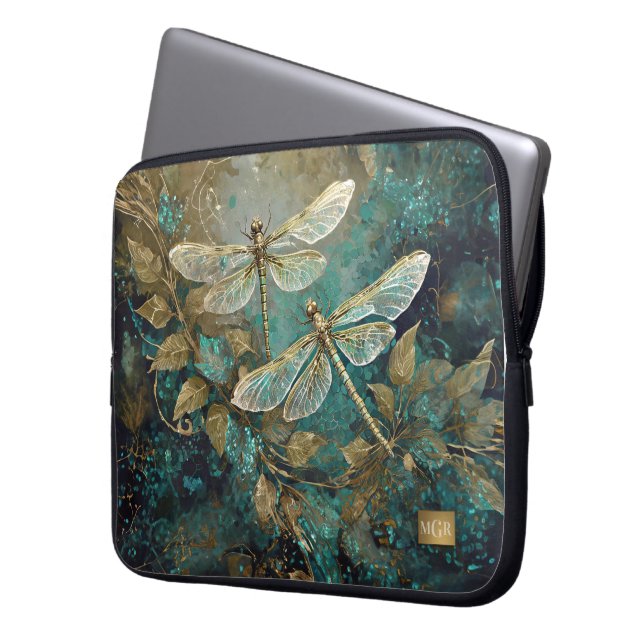 Funda Para Portátil Dazzling  Dancing Dragonflies, Gossamer Wings (Anverso izquierdo)
