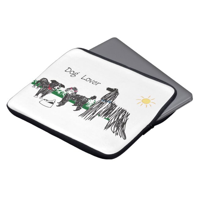 Funda para portátil de amante de perros (Superior anverso)