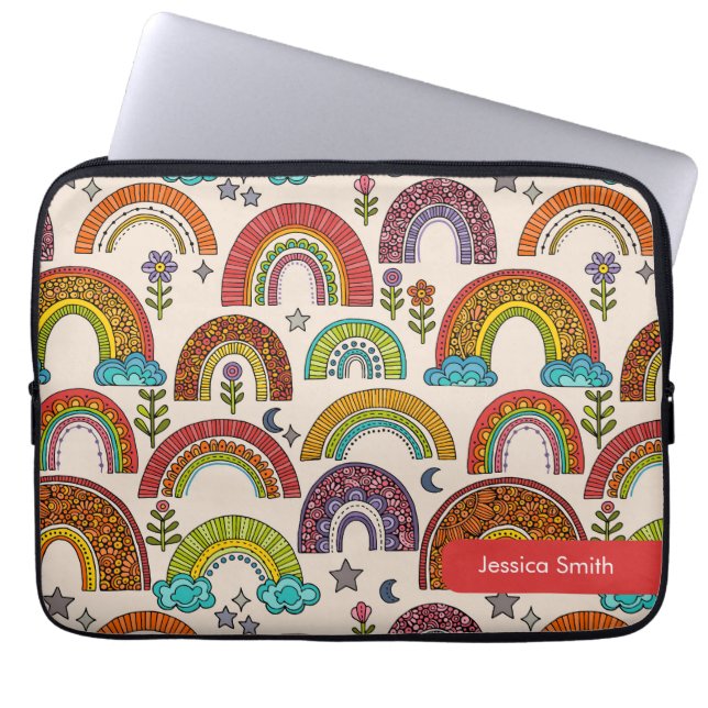 Funda para portátil de arcoíris colorido (Frente)