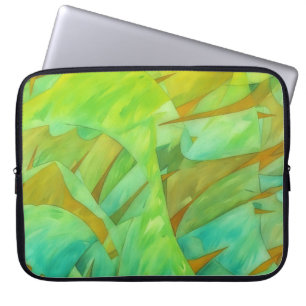 Funda para portátil de arte al agua abstracto en v