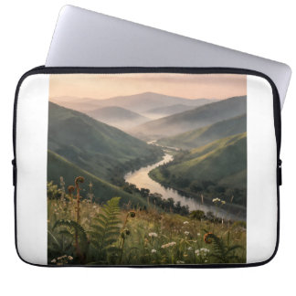 Funda para portátil de arte de paisaje de montaña