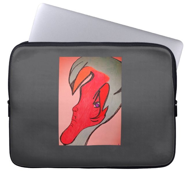 Funda para portátil de arte de personaje original  (Frente)