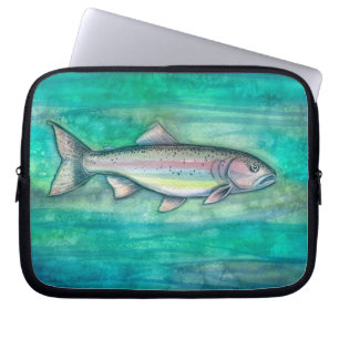Funda para portátil de arte de trucha arcoíris