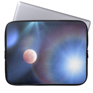 Funda para portátil de arte espacial lunar