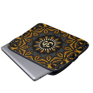 Funda para portátil de Aum Flowe Solar Dorado