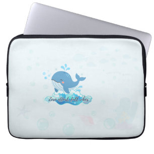Funda para portátil de ballena   Estética oceánica
