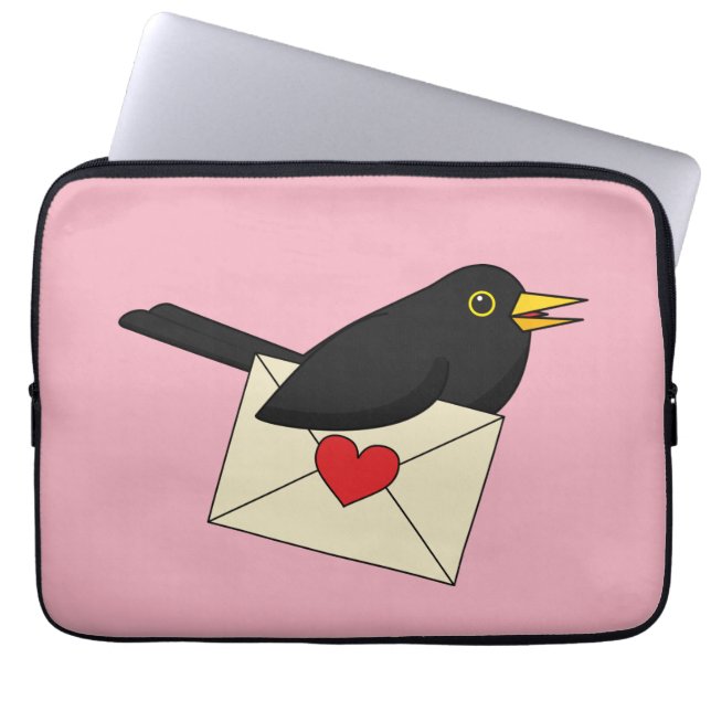 Funda Para Portátil De Blackbird con Amor (Frente)