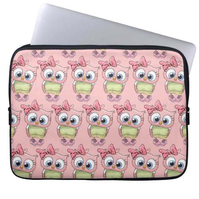 Funda para portátil de búho (Frente)