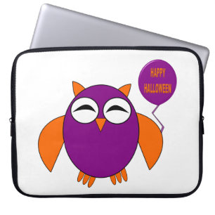 Funda para portátil de búho de fiesta de Halloween