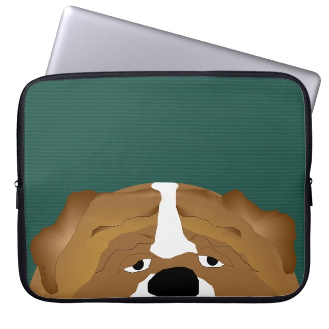 Funda para portátil de bulldog (Frente)