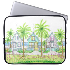 Funda para portátil de cabaña de playa tropical