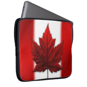 Funda para portátil de Canadá Bandera de Canadá Re
