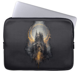 Funda para portátil de catedral de fantasía oscura