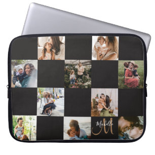 Funda para portátil de colaje de fotos moderno y m