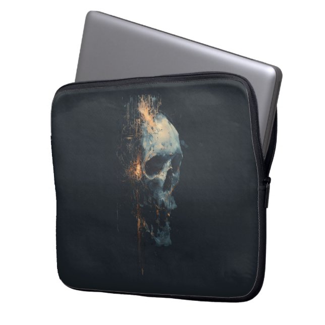 Funda para portátil de cráneo de circuito futurist (Anverso izquierdo)