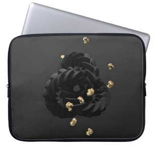 Funda para portátil de cuero minimalista en oro Ne