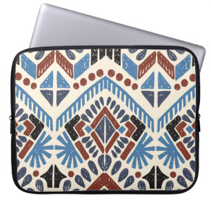 Funda Para Portátil De etnia tribal. Paleta de ilustracion pintada a m