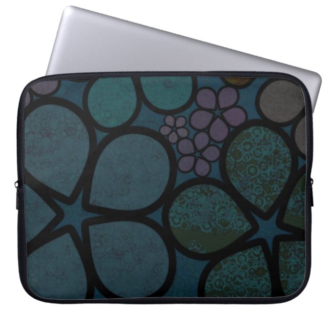 Funda para portátil de flor texturizada moderna mu (Frente)
