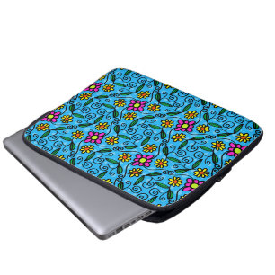 Funda para portátil de flores abstractas