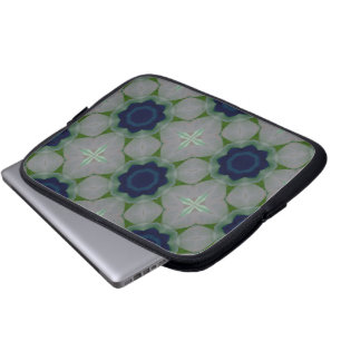 Funda para portátil de flores azules