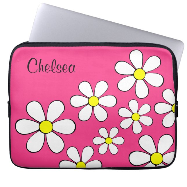Funda para Portátil de Flores Personalizadas (Frente)