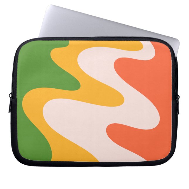 Funda para portátil de formas fluidas onduladas ab (Frente)
