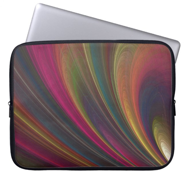 Funda para portátil de fractal abstracto (Frente)