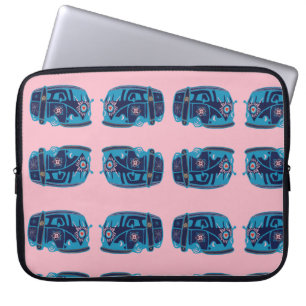 Funda para portátil de furgoneta hippie