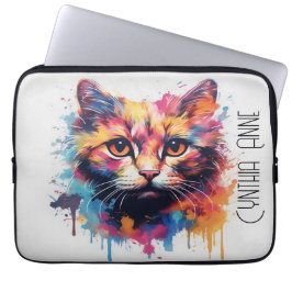 Funda para portátil de gato acuarela "Soy el más g