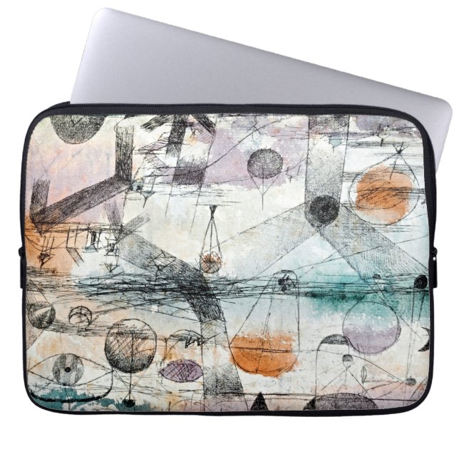 Funda para portátil de geometría abstracta inspira (Frente)