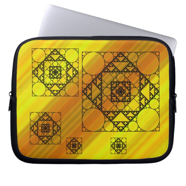 Funda para portátil de geometría fractal (Frente)
